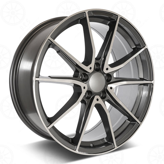 SDTW WHEELS C63 STYLE RM17 - MACHINED FACE/GUNMETAL OUTLINE