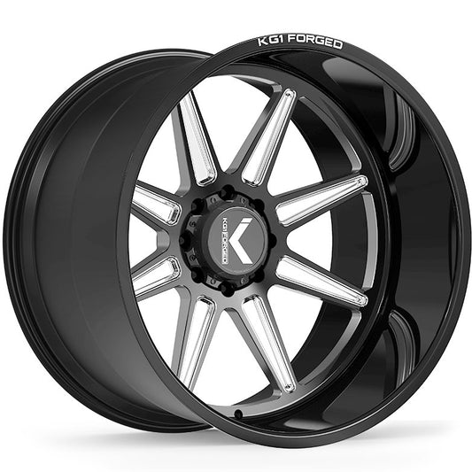 KG1 FORGED WHEELS Scuffle Gloss Black Milled