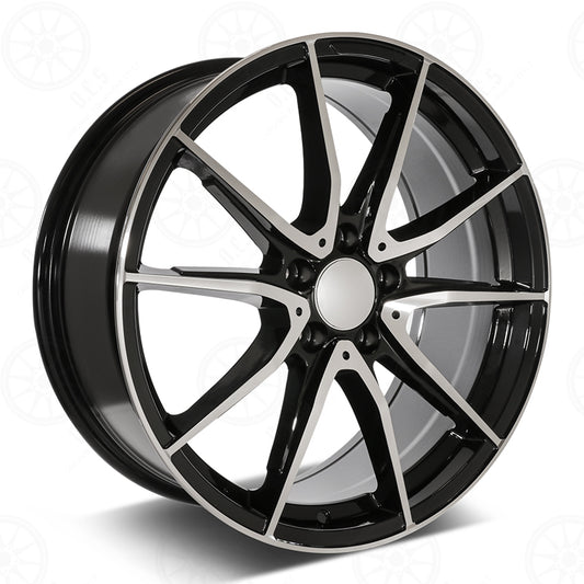 SDTW WHEELS C63 STYLE  RM17 - MACHINED FACE/BLACK OUTLINE