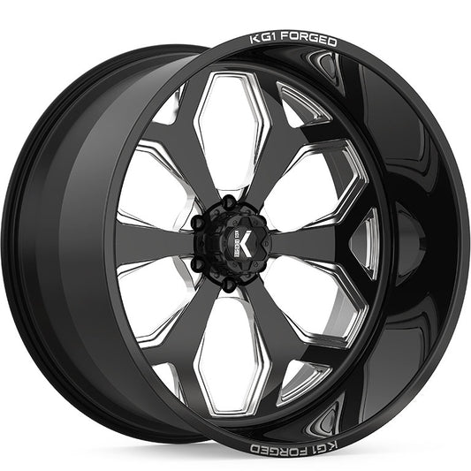 KG1 FORGED WHEELS Knox Gloss Black Milled