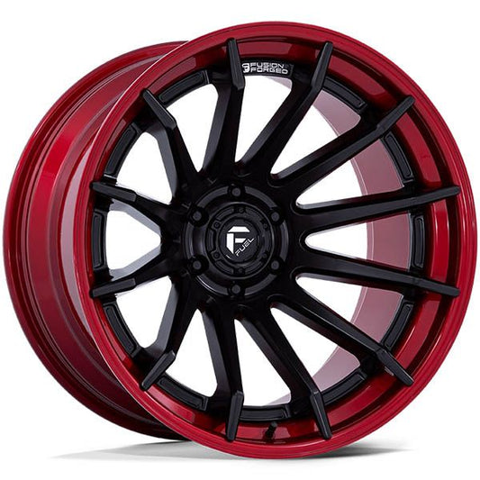FUEL OFFROAD WHEELS - Fuel Burn Matte Black with Candy Red Lip