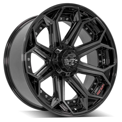 4PLAY WHEELS - 4P80R Gloss Black / Brushed Face & Tinted Clear | High-Performance Forged Wheels for Trucks & SUVs