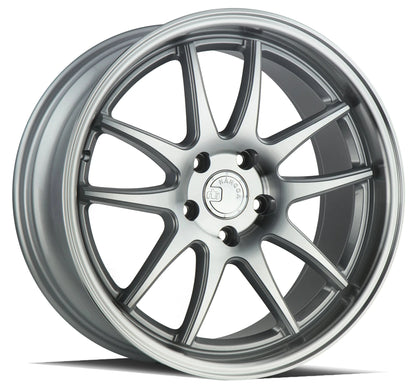 AODHAN WHEELS DS02 - Silver w/ Machined Face | Bold, Lightweight, and Stylish Deep-Dish Wheels for Sport, Tuner & Luxury Cars