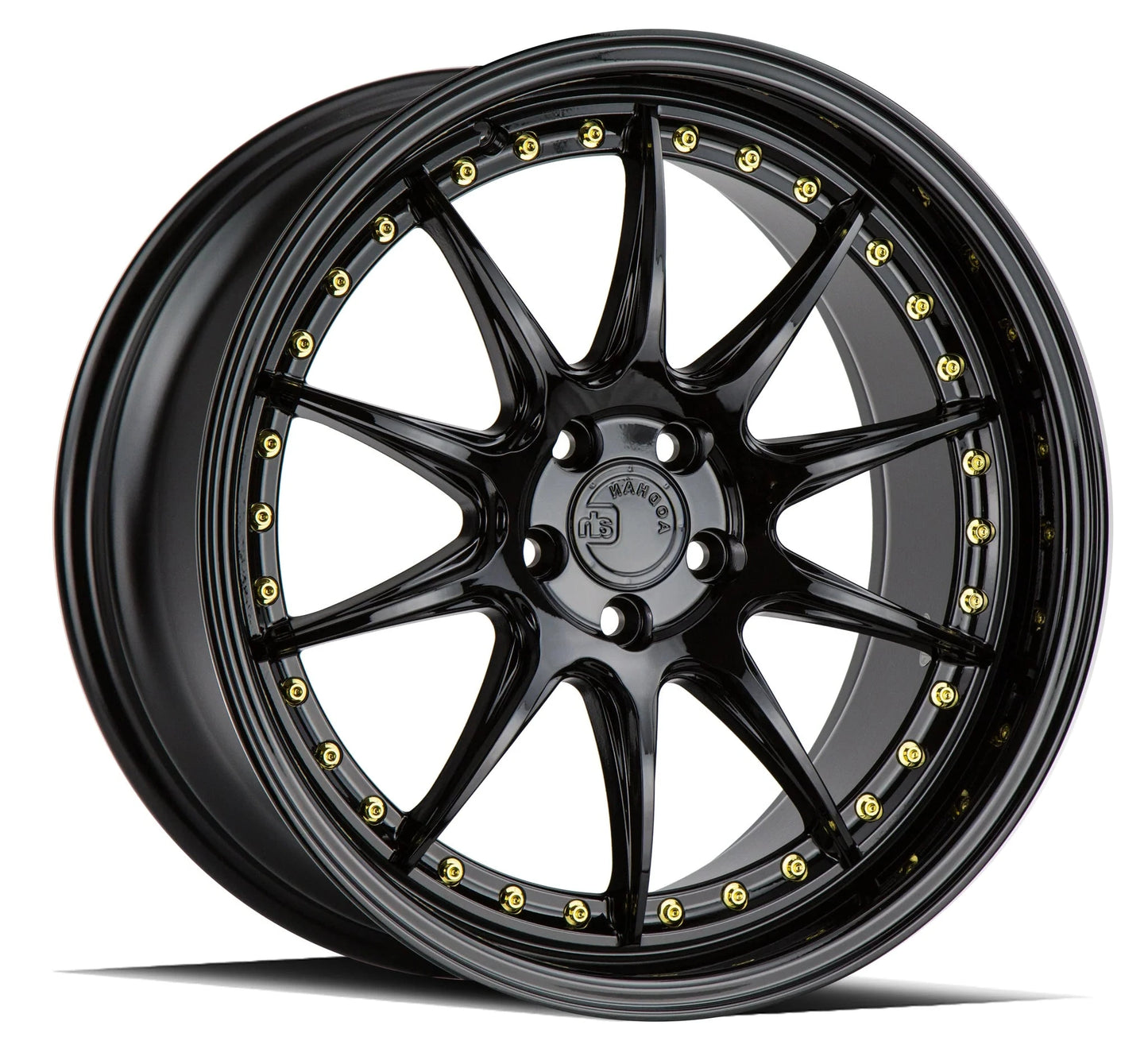 AODHAN WHEELS DS07 - Gloss Black | Bold Multi-Spoke Performance Wheels for Sport, Tuner & Luxury Cars