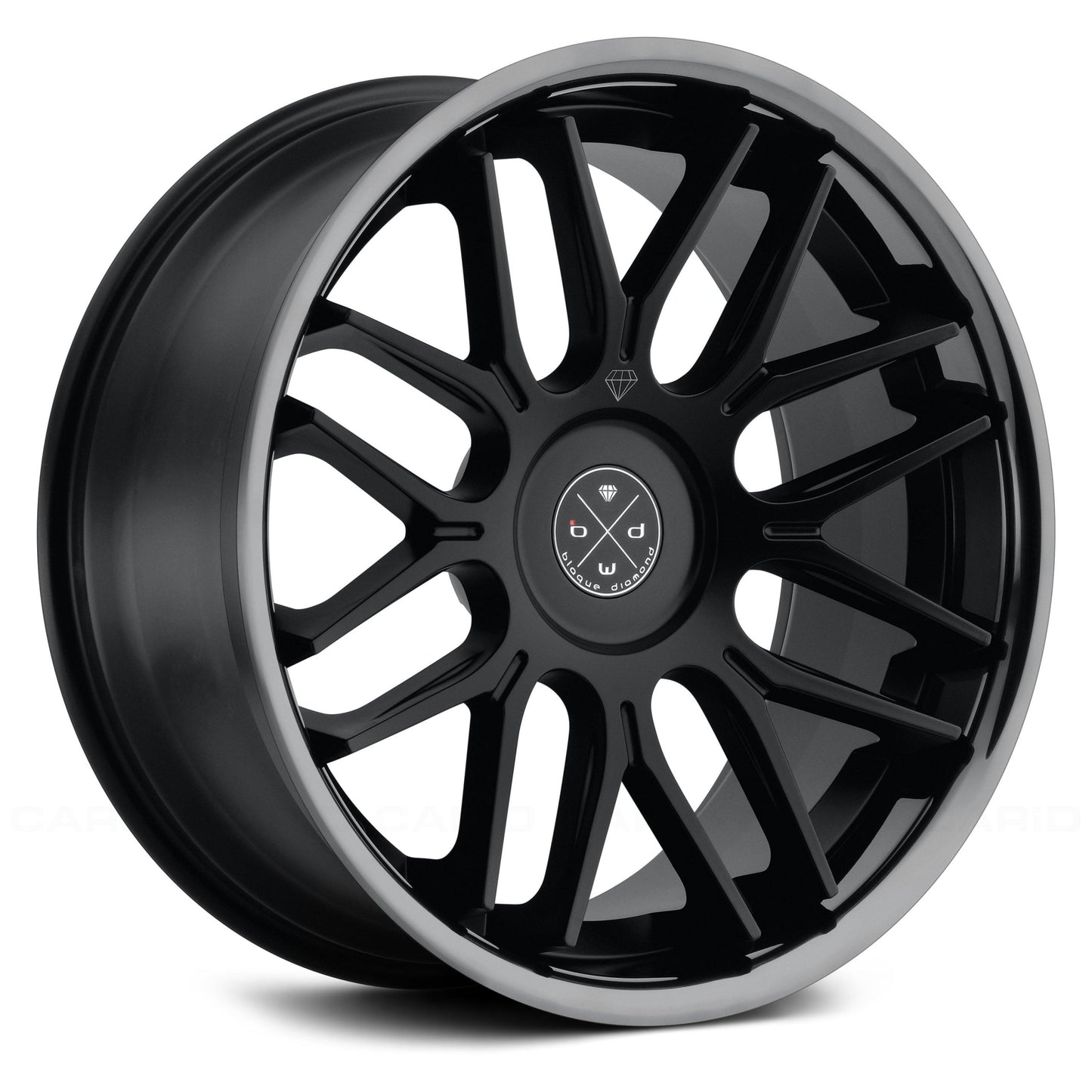 BLAQUE DIAMOND WHEELS - BD-27 Satin Black / Black Chrome Lip