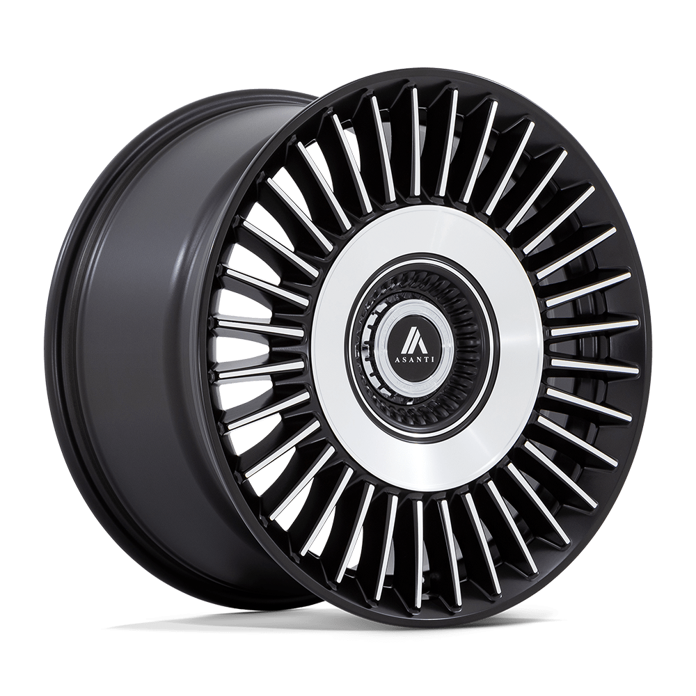 ASANTI WHEELS TIARA - Satin Black Bright Machined Face | Elegant, High-Performance Wheels Engineered for a Bold Contrast and Enhanced Road Handling