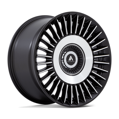 ASANTI WHEELS TIARA - Satin Black Bright Machined Face | Elegant, High-Performance Wheels Engineered for a Bold Contrast and Enhanced Road Handling