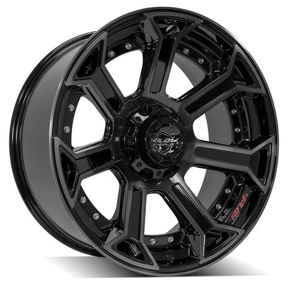4PLAY WHEELS - 4P70 Gloss Black / Brushed Face & Tinted Clear | High-Performance Truck & SUV Wheels