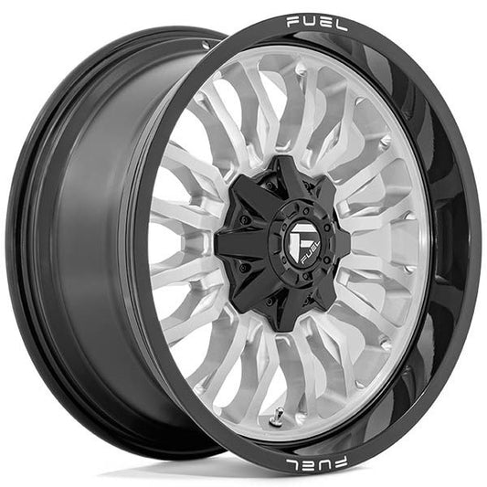 FUEL OFFROAD WHEELS - ARC D798 Silver Brushed Face w/milled black lip