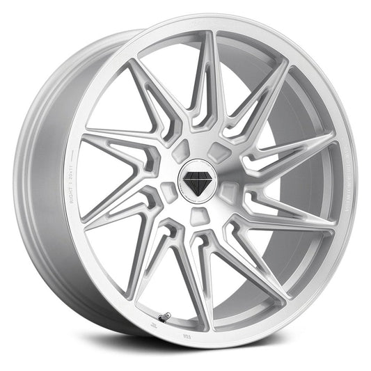 BLAQUE DIAMOND WHEELS - BD-F20 Silver Brushed Face DIRECTIONAL