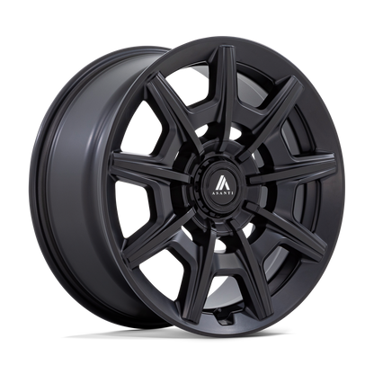 ASANTI WHEELS ESQUIRE - Satin Black with Gloss Black Face | Elegant, High-Performance Wheels Designed for a Striking Contrast and Superior Road Dynamics