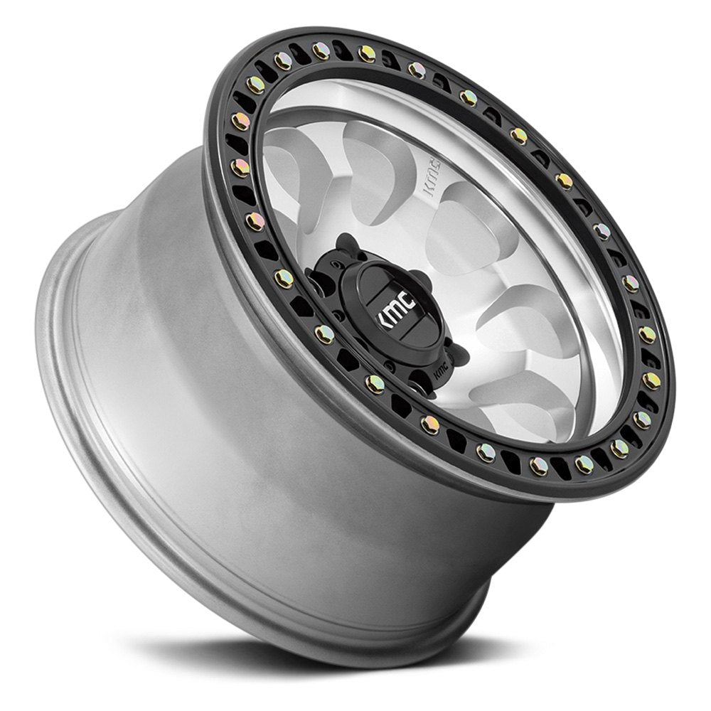 KMC WHEELS - KM550 Riot SBL Machined / Satin Black Lip