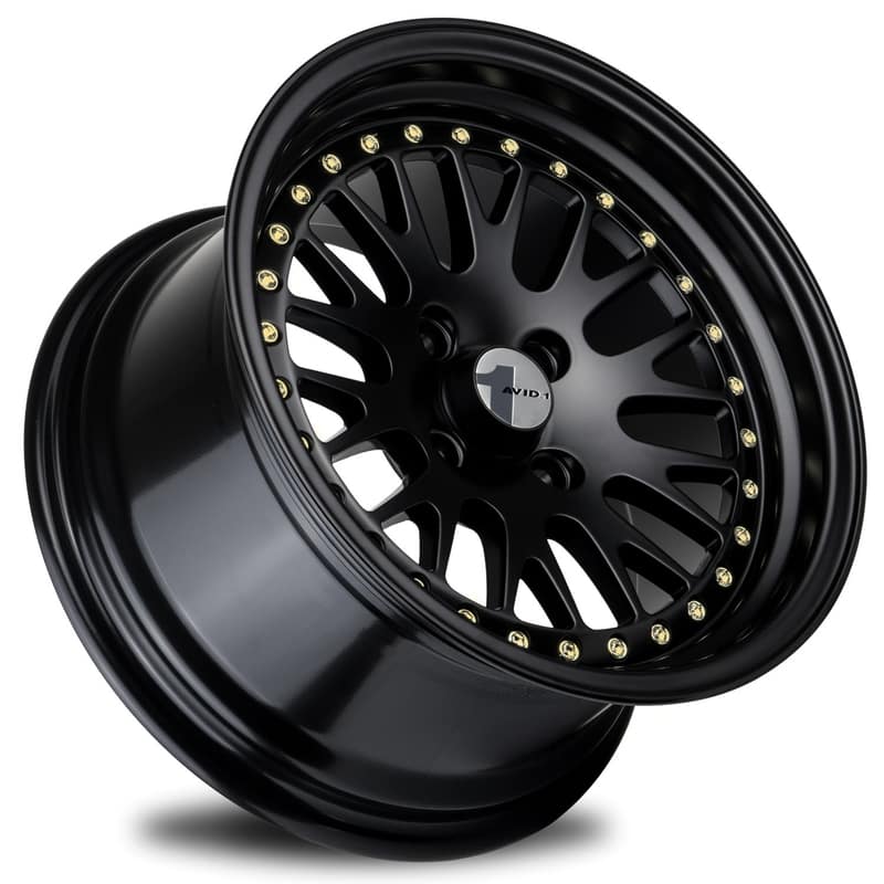 AVID1 WHEELS AV12 - Matte Black | A bold and stylish wheel with a matte black finish, offering a sleek and aggressive look for your ride.