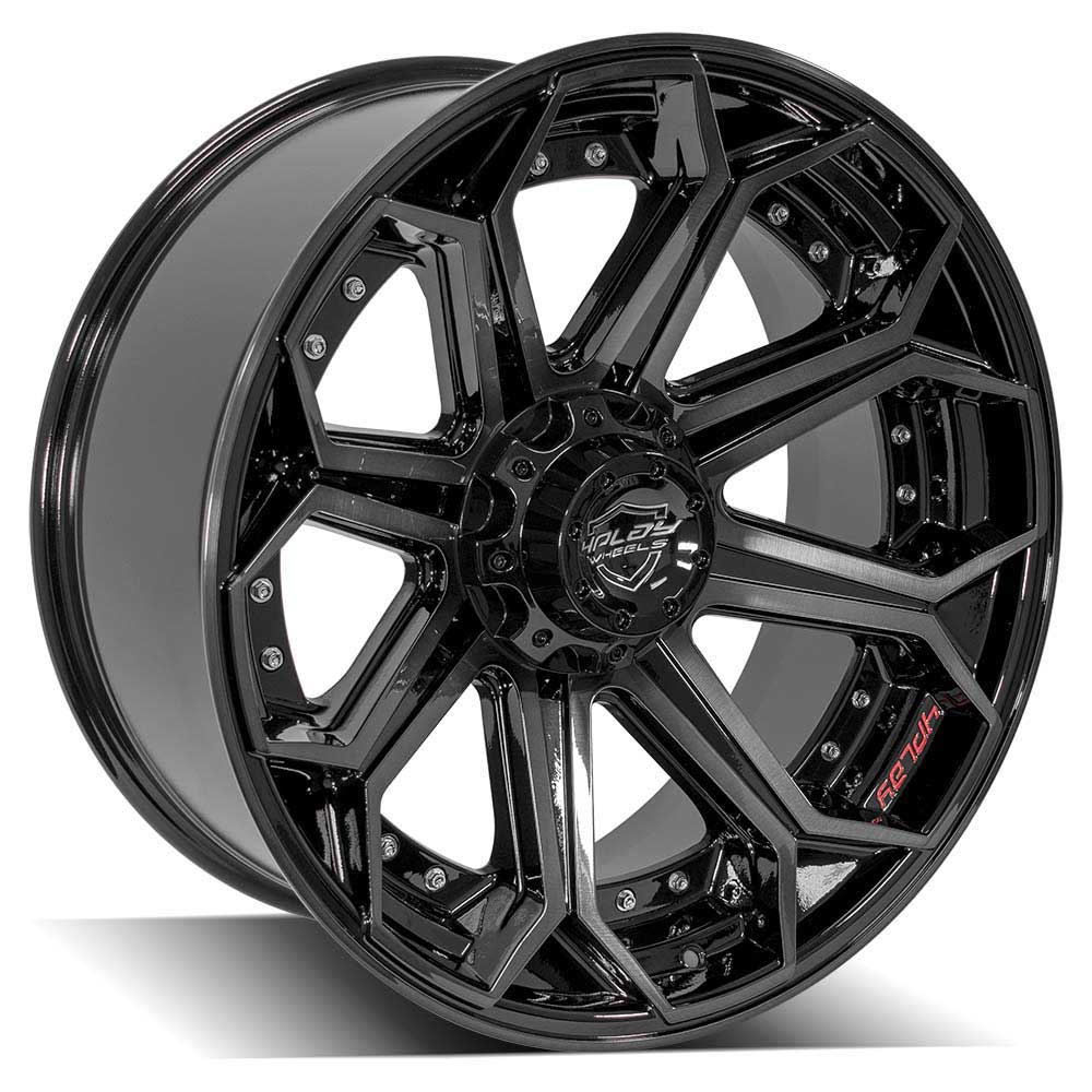4PLAY WHEELS - 4P80R Gloss Black / Brushed Face & Tinted Clear | High-Performance Forged Wheels for Trucks & SUVs