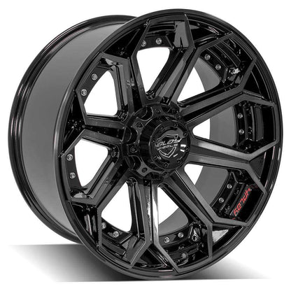 4PLAY WHEELS - 4P80R Gloss Black / Brushed Face & Tinted Clear | High-Performance Forged Wheels for Trucks & SUVs