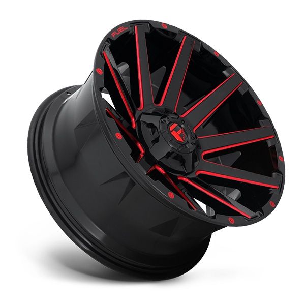 FUEL OFFROAD WHEELS - Contra D643 Gloss Black w/candy red