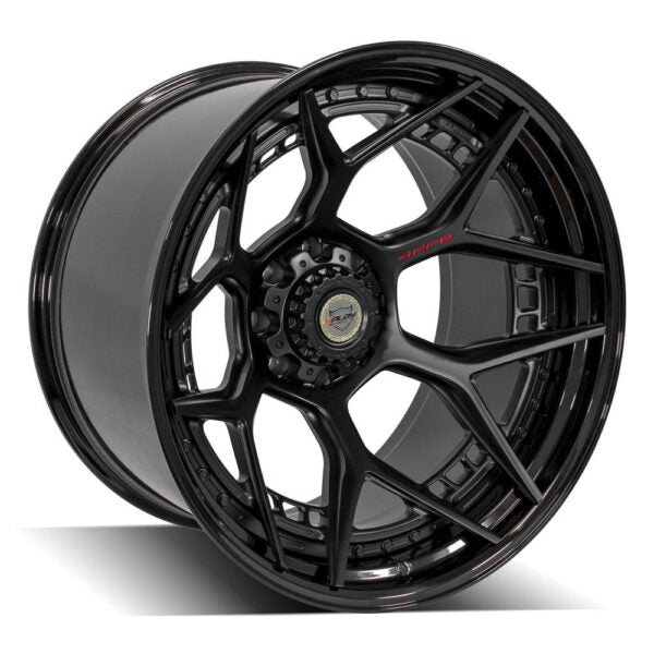 4PLAY WHEELS - 4PF6 Matte Black Center / Gloss Black Barrel | Premium Forged Wheels for Trucks & SUVs