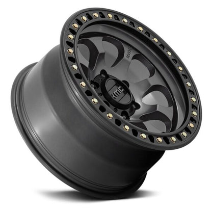 KMC WHEELS - KM550 Riot SBL Anthracite / Satin Black Lip