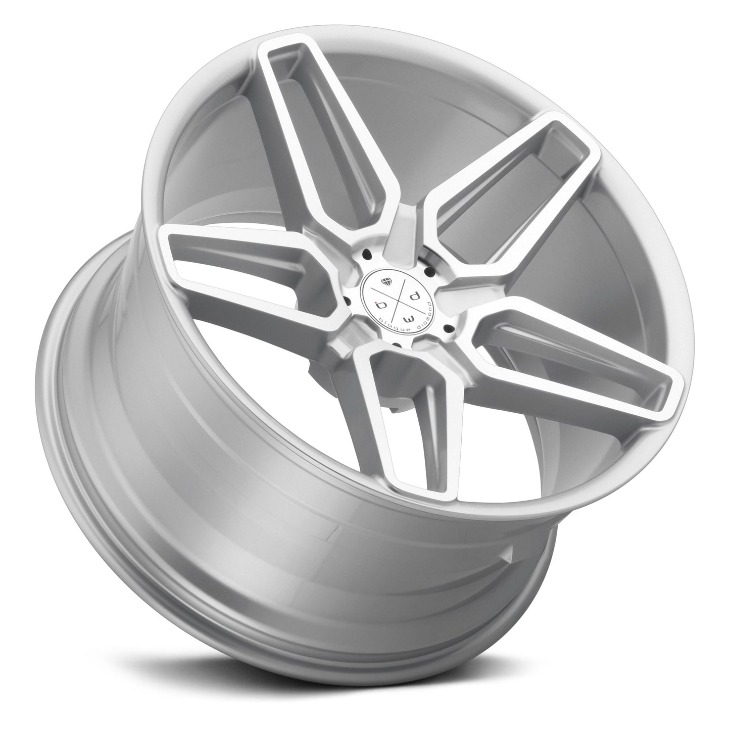 BLAQUE DIAMOND WHEELS - BD-17-5 Silver / Machine Face