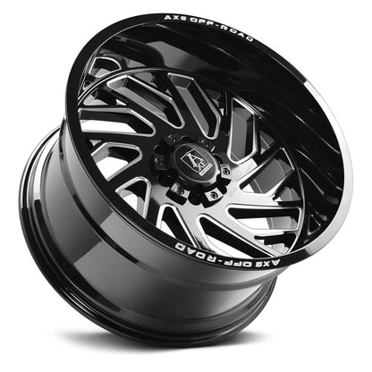 AXE Offroad Zeus Gloss Black Milled Wheels | Powerful & Stylish Rims for Trucks & SUVs – Durable, High-Performance Off-Road Design