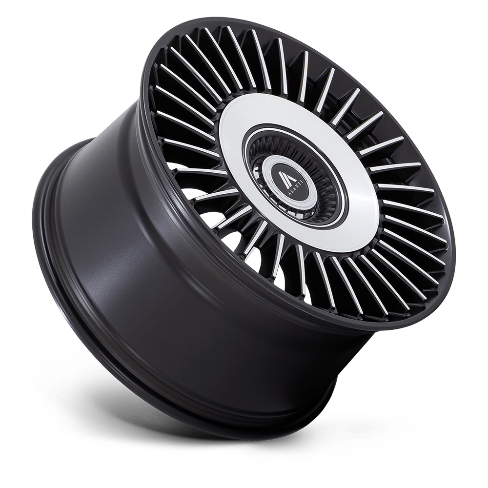 ASANTI WHEELS TIARA - Satin Black Bright Machined Face | Elegant, High-Performance Wheels Engineered for a Bold Contrast and Enhanced Road Handling