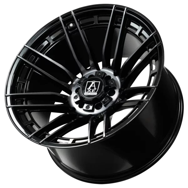 AXE Offroad Thanos Gloss Black Dark Tint Wheels | Bold & Rugged Rims for Trucks & SUVs – Durable, Stylish & Off-Road Ready