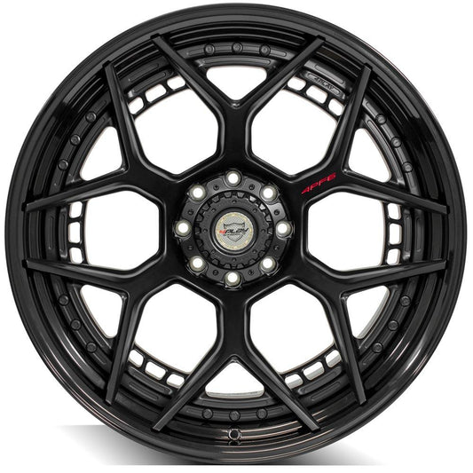 4PLAY WHEELS - 4PF6 Matte Black Center / Gloss Black Barrel | Premium Forged Wheels for Trucks & SUVs
