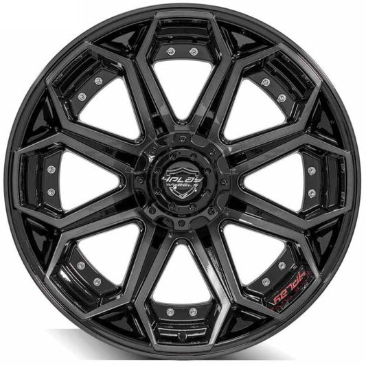 4PLAY WHEELS - 4P80R Gloss Black / Brushed Face & Tinted Clear | High-Performance Forged Wheels for Trucks & SUVs