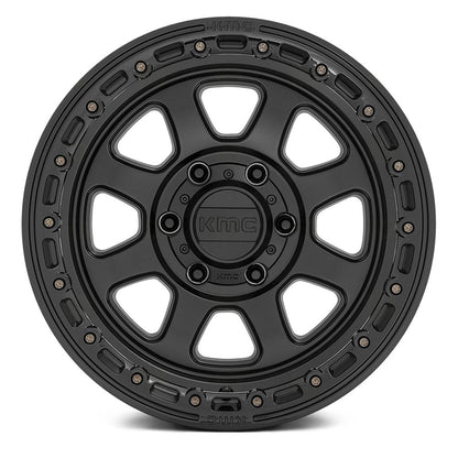 KMC WHEELS - KM548 Chase Satin Black / Gloss Black Lip