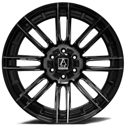 AXE Offroad Thanos Gloss Black Dark Tint Wheels | Bold & Rugged Rims for Trucks & SUVs – Durable, Stylish & Off-Road Ready