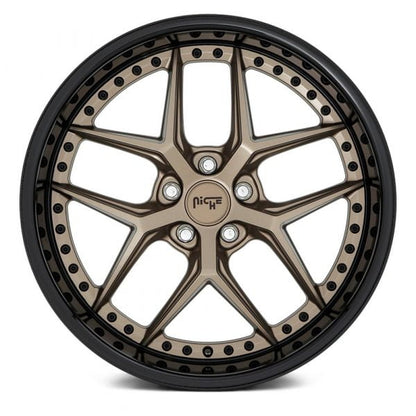 NICHE ROAD WHEELS - M227 Vice Matte Bronze / Gloss Black Lip