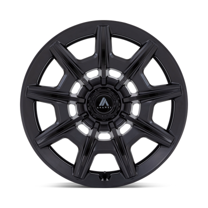 ASANTI WHEELS ESQUIRE - Satin Black with Gloss Black Face | Elegant, High-Performance Wheels Designed for a Striking Contrast and Superior Road Dynamics