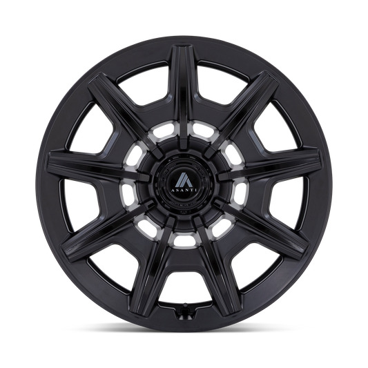 ASANTI WHEELS ESQUIRE - Satin Black with Gloss Black Face | Elegant, High-Performance Wheels Designed for a Striking Contrast and Superior Road Dynamics