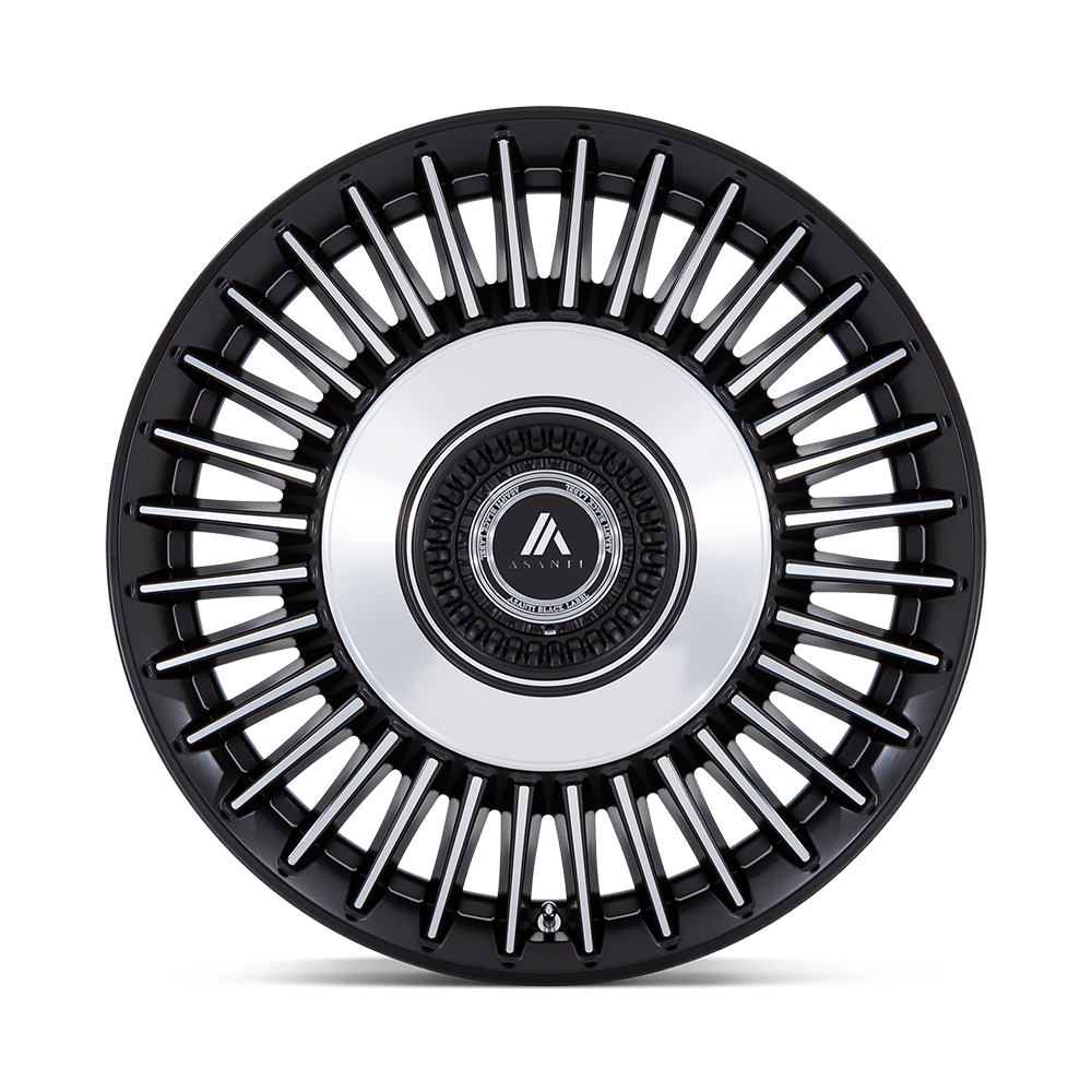 ASANTI WHEELS TIARA - Satin Black Bright Machined Face | Elegant, High-Performance Wheels Engineered for a Bold Contrast and Enhanced Road Handling