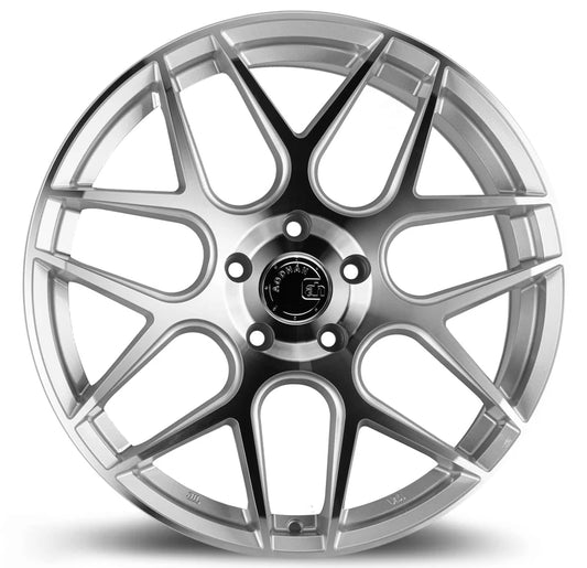 AODHAN WHEELS AFF2 - Silver Machined Face | Striking, Lightweight Wheels Engineered for a Blend of Performance and Aesthetic Appeal