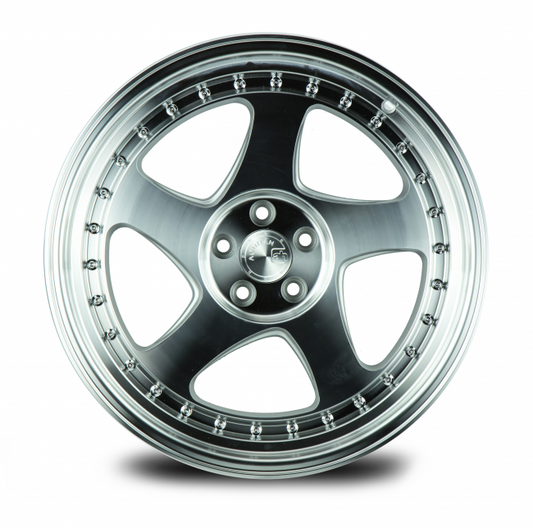 AODHAN WHEELS - Silver Machine Face | Stylish, Lightweight Wheels Crafted for a Polished Look and Optimal Performance on the Road