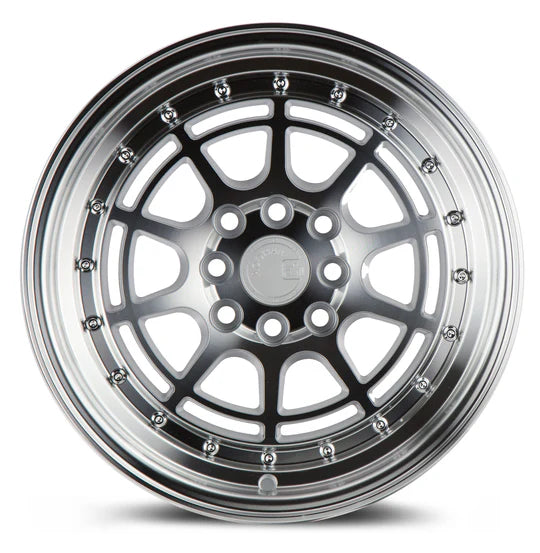 AODHAN WHEELS AH04 - Silver Machine Face | Elegant, Lightweight Wheels Designed for a Polished Look and Optimal Performance