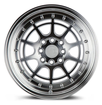 AODHAN WHEELS AH04 - Silver Machine Face | Elegant, Lightweight Wheels Designed for a Polished Look and Optimal Performance