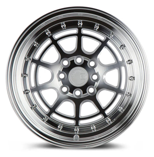 AODHAN WHEELS AH04 - Silver Machine Face | Elegant, Lightweight Wheels Designed for a Polished Look and Optimal Performance