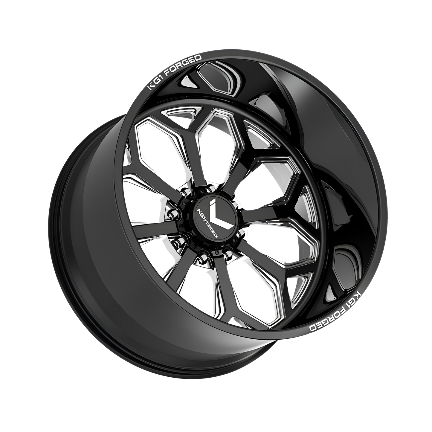 KG1 FORGED WHEELS Knox Gloss Black Milled