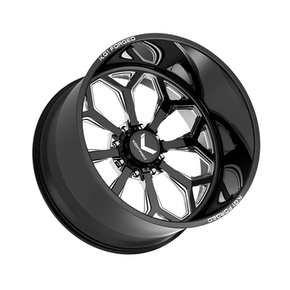 KG1 FORGED WHEELS Knox Gloss Black Milled