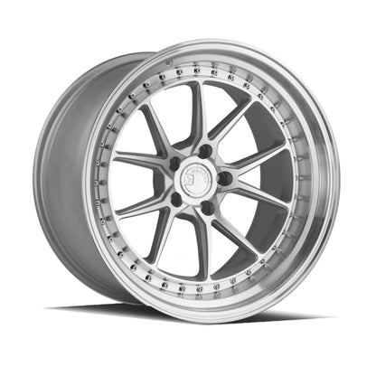 AODHAN WHEELS DS08 - Silver w/ Machined Face | Lightweight, Stylish, and High-Performance Wheels for Sport, Tuner & Luxury Cars